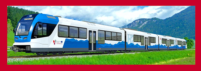 Zillertalbahn Stadler Wasserstoff Triebwagen